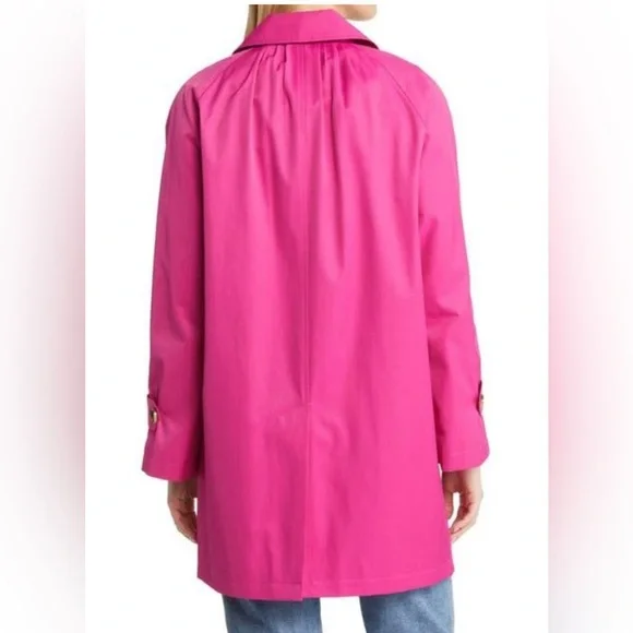 Sam Edelman Mac Water Repellent Cotton
Blend Raincoat trench fuchsia NWOT XL - Picture 4 of 16